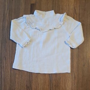 Rylee + Cru Kids Cream Muslin Ruffled Top